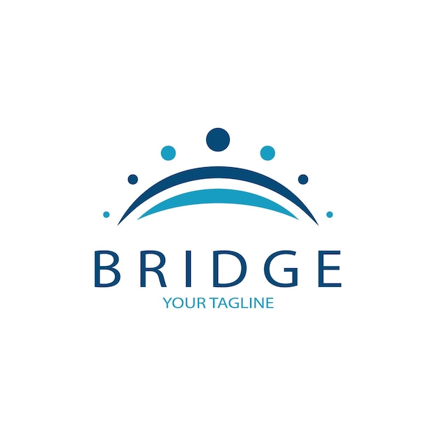 Bridge logo vector icon illustration design template