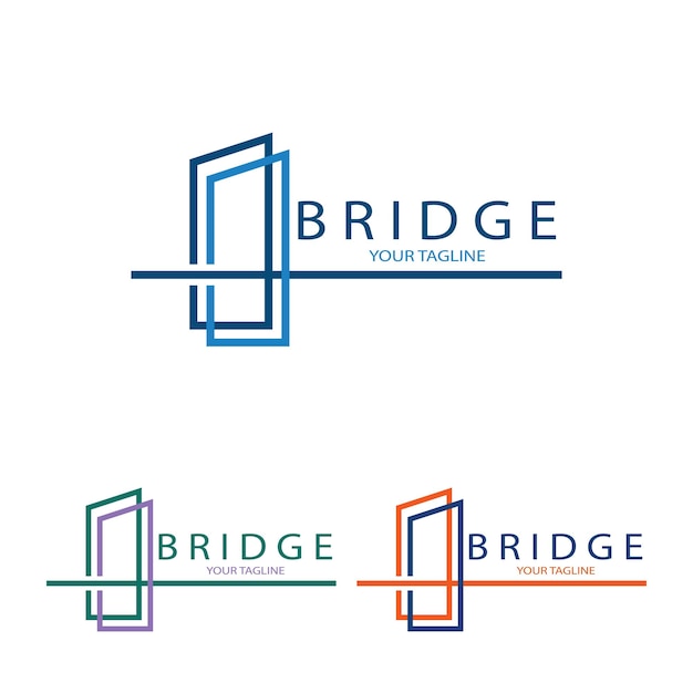 Bridge logo vector icon illustration design template