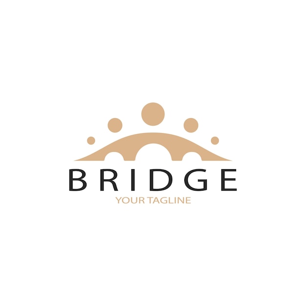 Bridge logo vector icon illustration design template