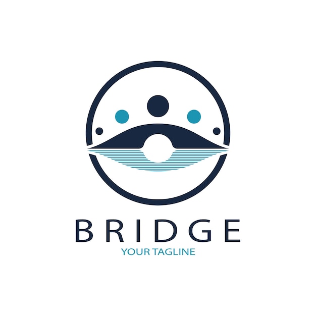 Bridge logo vector icon illustration design template