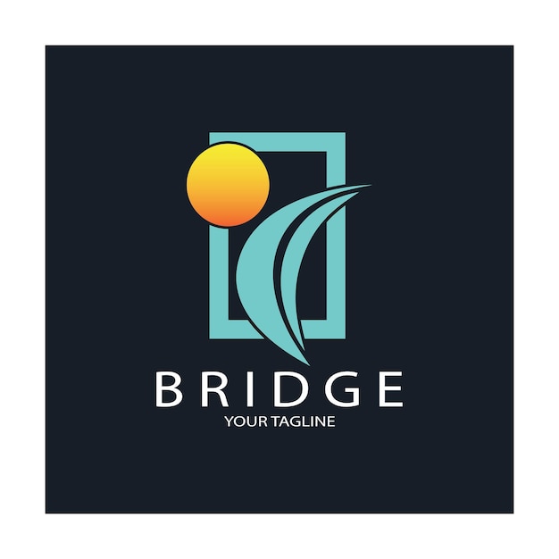 Bridge logo vector icon illustration design template