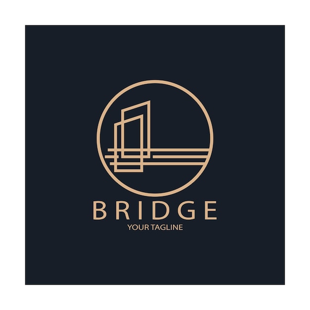 Bridge logo vector icon illustration design template