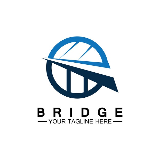 Bridge logo vector icon illustration design template