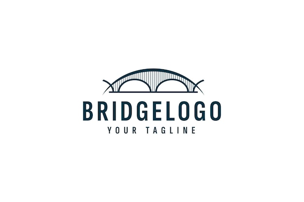 Bridge logo vector icon illustration