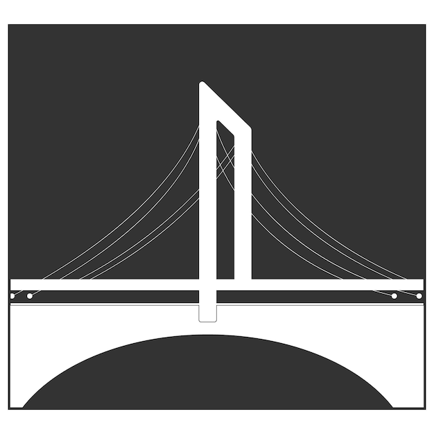 Векторная иллюстрация логотипа моста