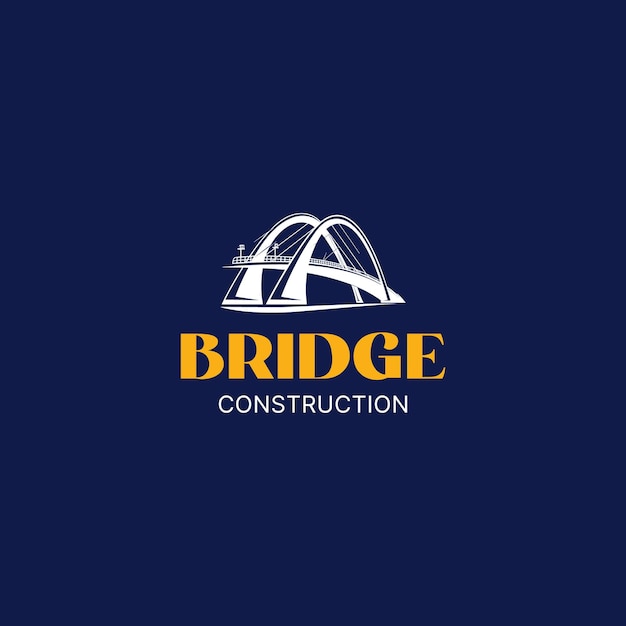 Bridge simple modern logo vector