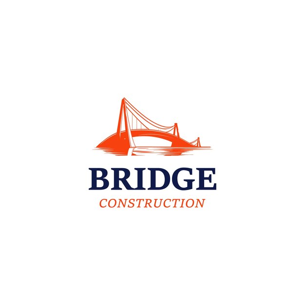 Vector bridge simple modern logo vector