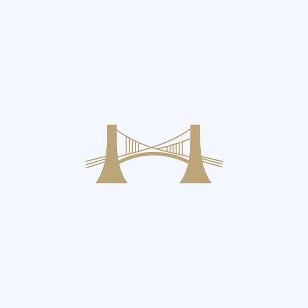 Vector bridge simple modern logo vector