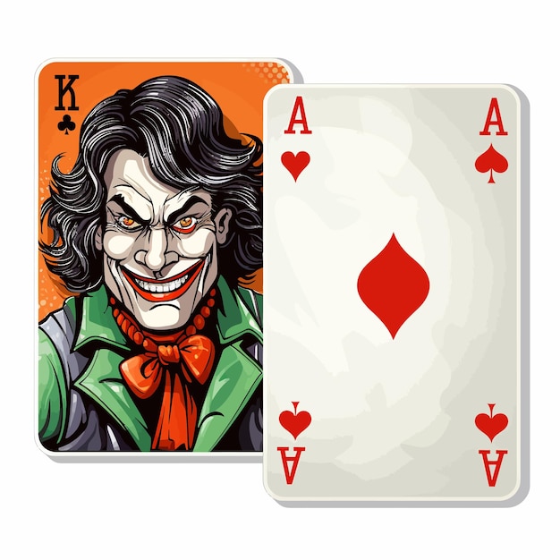 Vettore dimensione del ponte joker carta da gioco più inversa