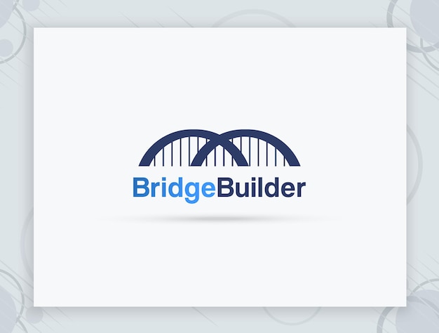 Vettore disegno di logo di vettore di ponte