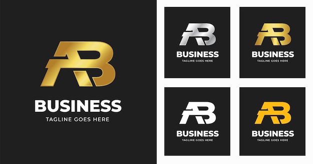 Brief ab logo ontwerpsjabloon