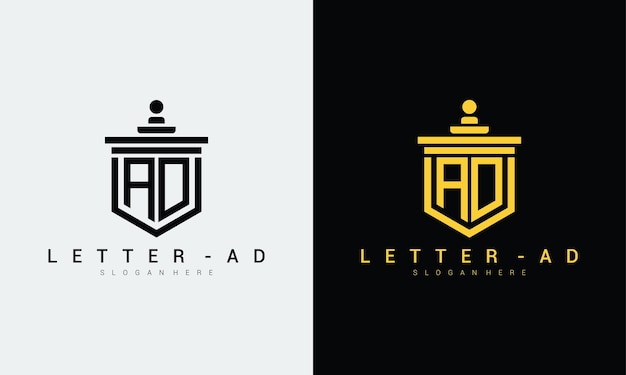 Brief advertentie logo pictogram ontwerpsjabloon premium vector Premium Vector