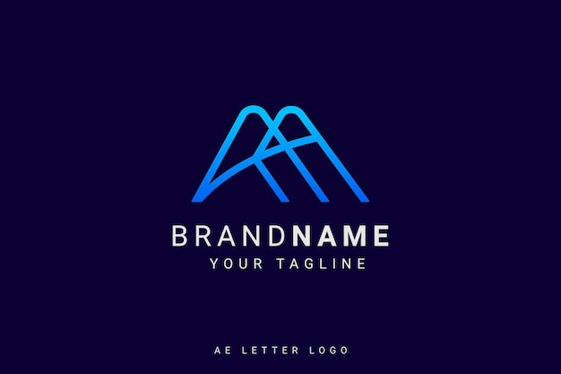 Brief ae-logo ontwerp vector