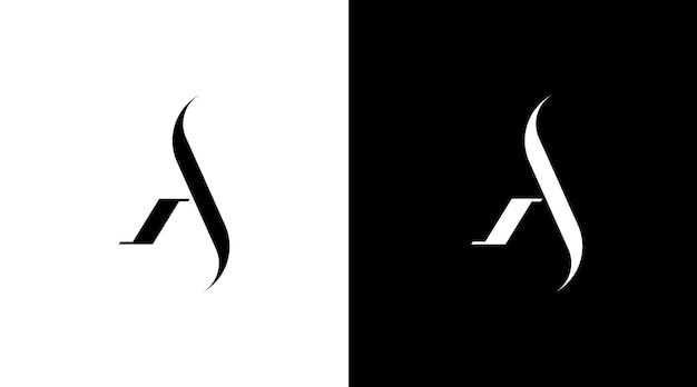Brief als logo mode kleding vector monogram eerste pictogram stijl ontwerpsjabloon