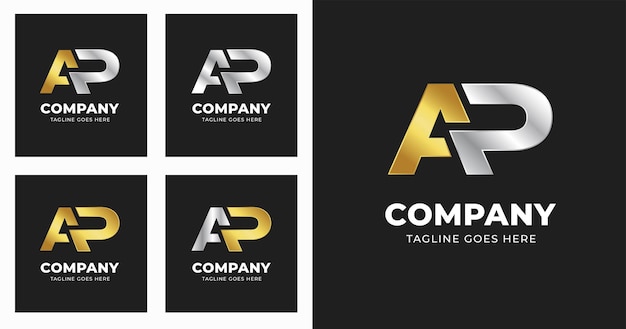 Brief ap logo ontwerpsjabloon