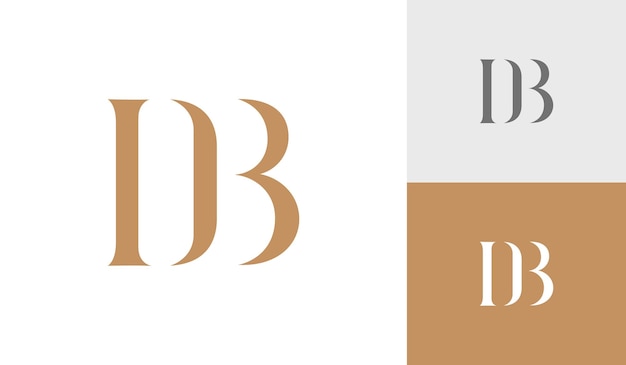 Brief DB monogram logo ontwerp vector