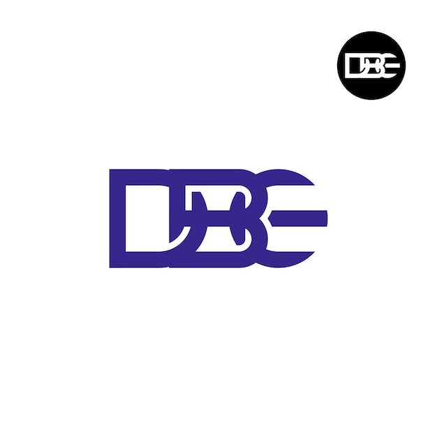 Vector brief dbe monogram logo ontwerp