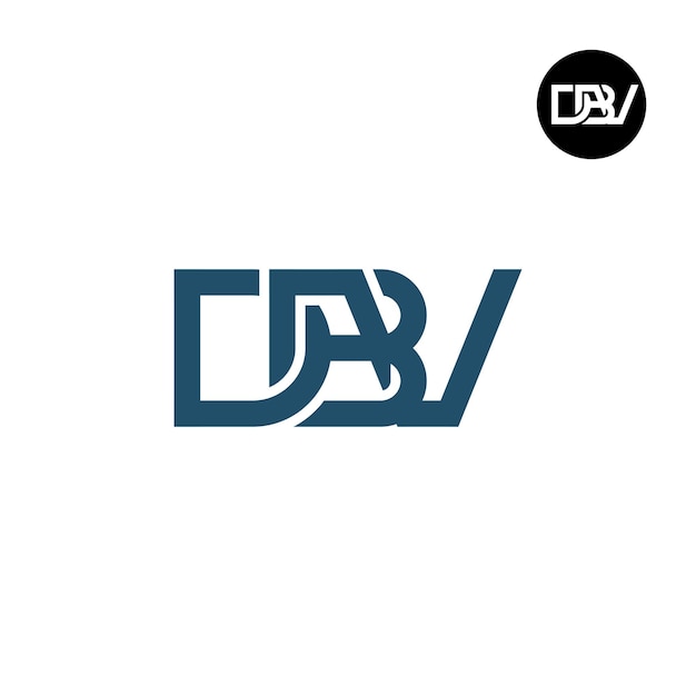 Brief DBV monogram logo ontwerp