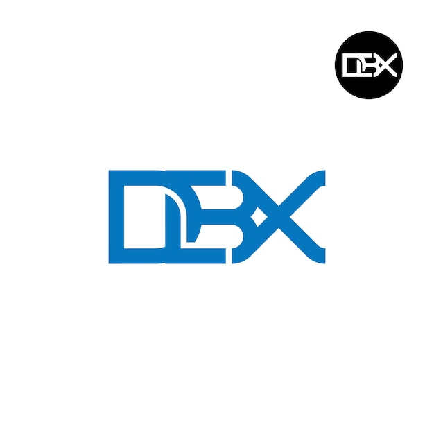 Brief dbx monogram logo ontwerp