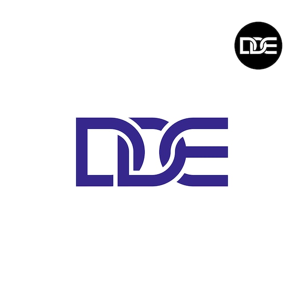 Brief DDE monogram logo ontwerp