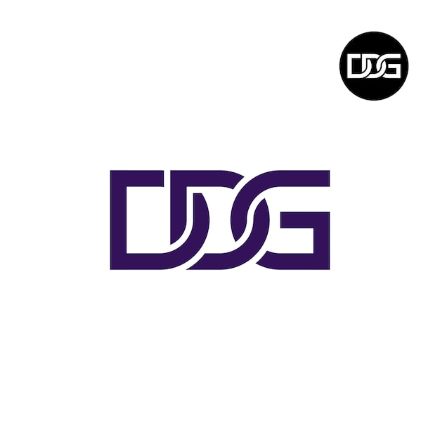 Brief DDG monogram logo ontwerp