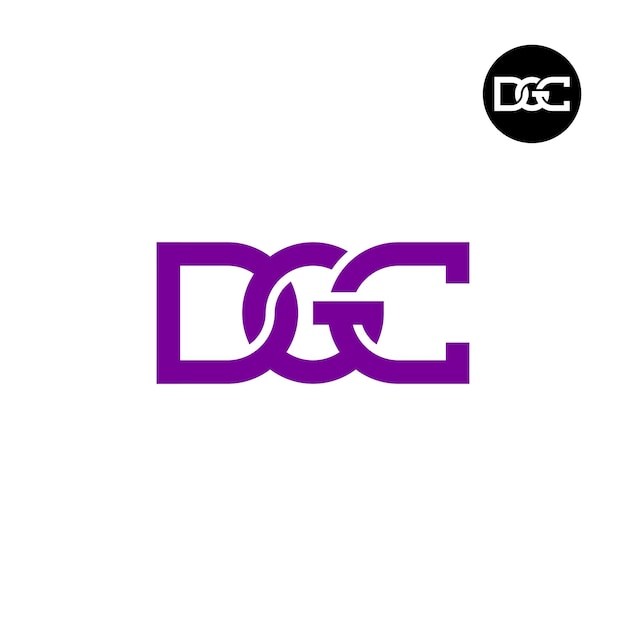 Vector brief dgc monogram logo ontwerp