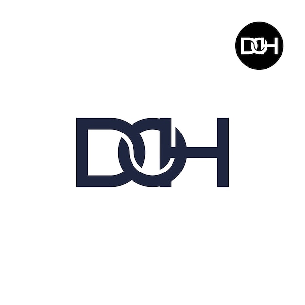 Brief doh monogram logo ontwerp