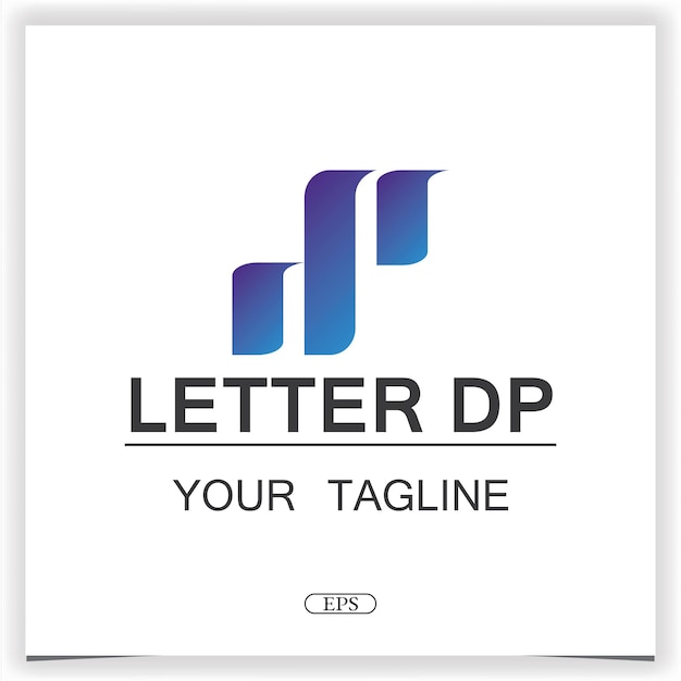 Brief dp logo premium elegante sjabloon ontwerp vector eps 10