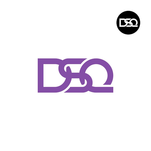 Vector brief dsq monogram logo ontwerp