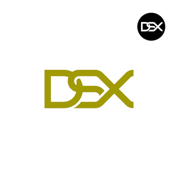 Brief DSX monogram logo ontwerp