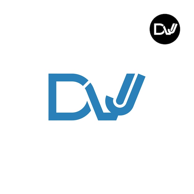 Brief DVJ monogram logo ontwerp