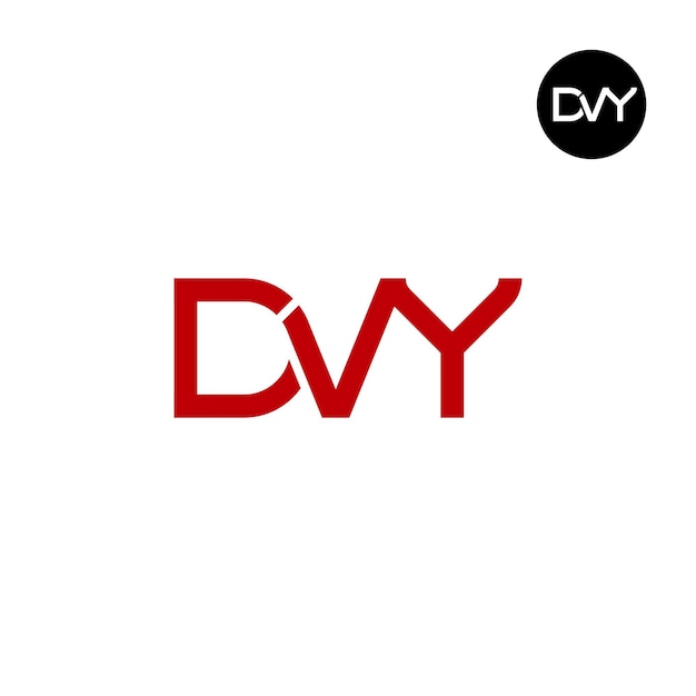 Brief DVY monogram logo ontwerp