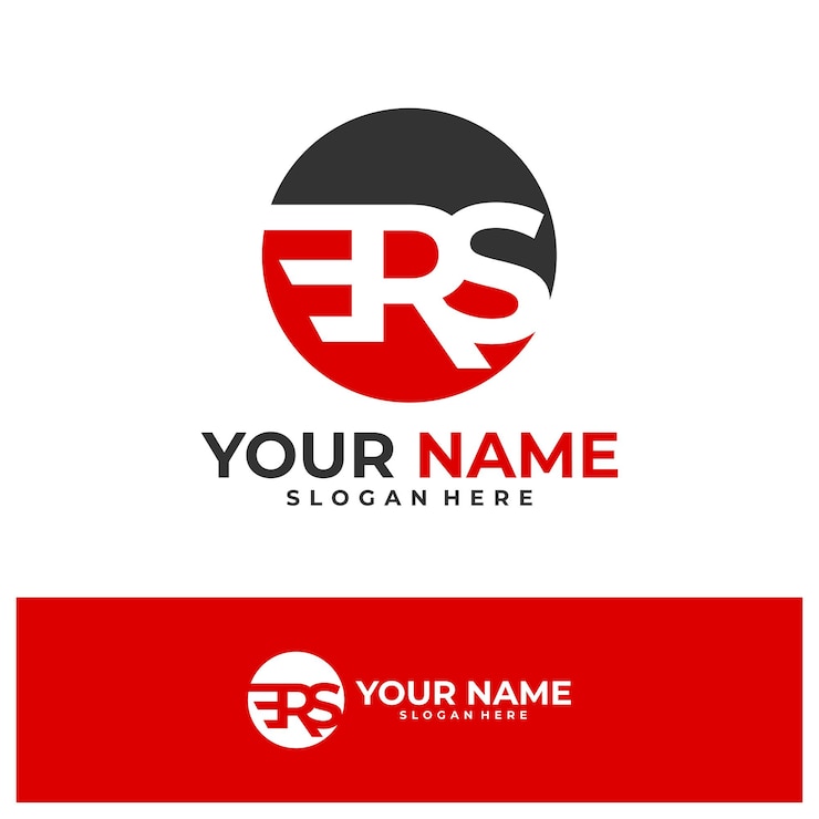 Vector brief ers logo ontwerpsjabloon eerste ers cursus logo concept vector creatieve pictogram symbool