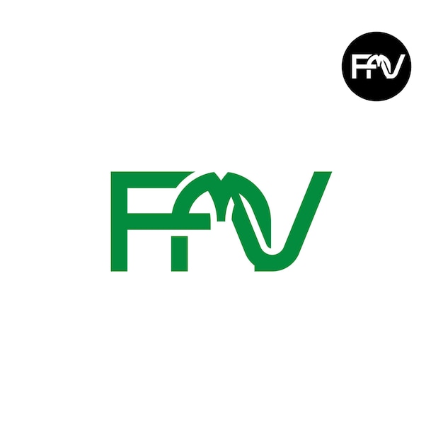 Brief FMV Monogram Logo ontwerp