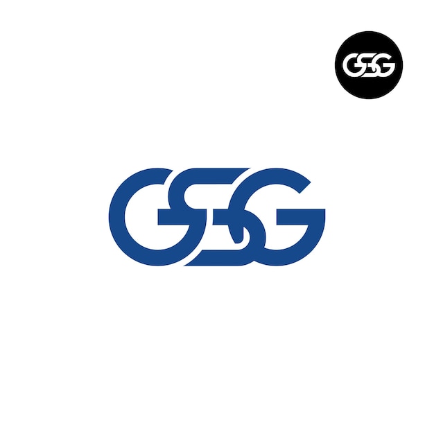 Vector brief gsg monogram logo ontwerp