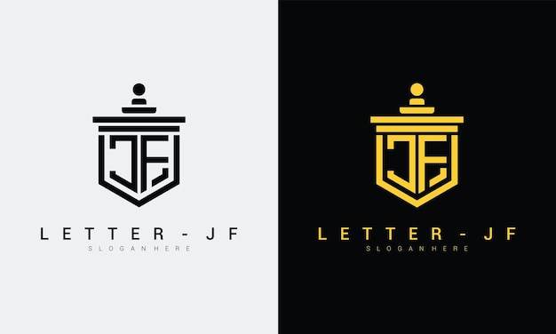 Brief jf logo pictogram ontwerpsjabloon premium vector Premium Vector