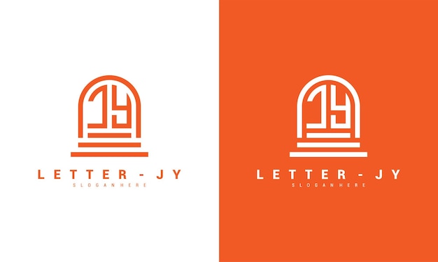 Brief jy logo pictogram ontwerpsjabloon premium vector premium vector