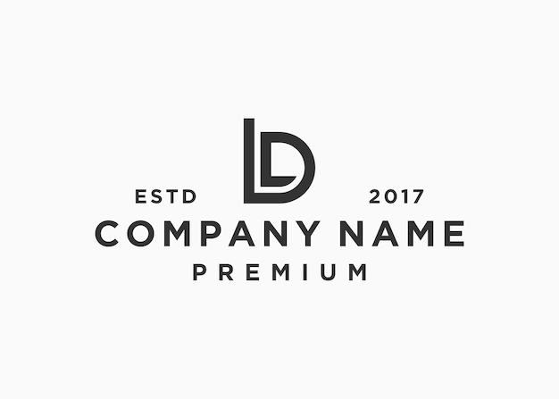 brief lb logo vector illustratie ontwerpsjabloon