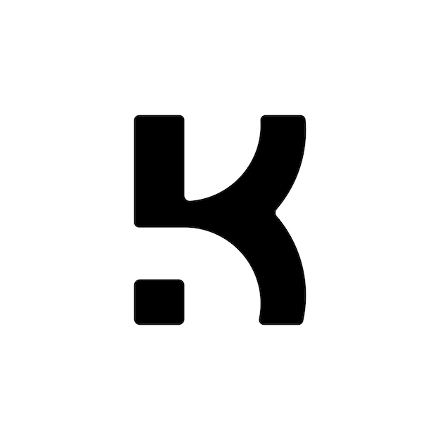 Vector brief logo k monogram minimalisme vector