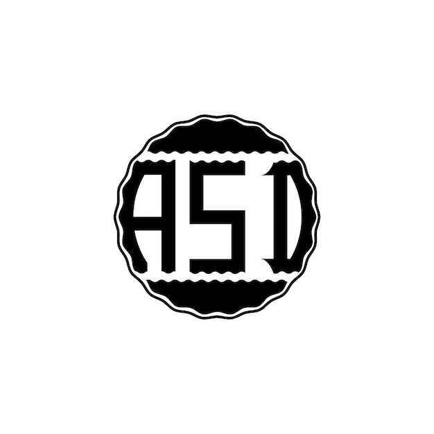 Vector brief logo ontwerp 'asd'