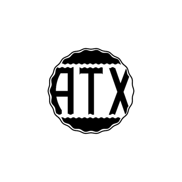 Vector brief logo ontwerp 'atx'