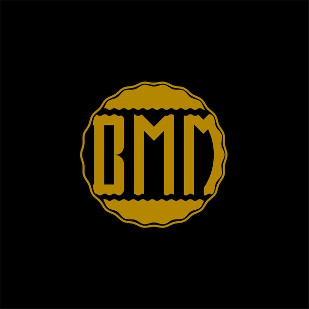 Vector brief logo ontwerp 'bmm'