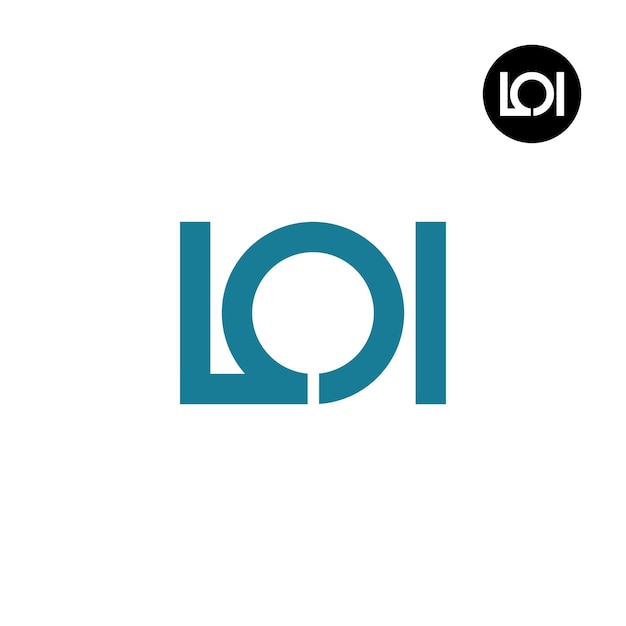 Brief LOI Monogram Logo Ontwerp