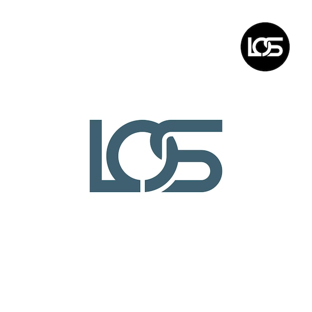 Brief LOS Monogram Logo ontwerp