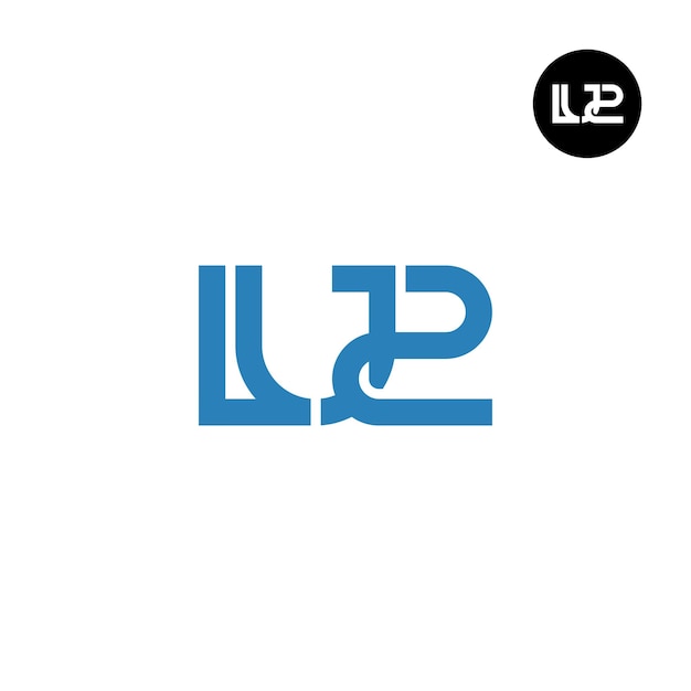 Brief LU2 monogram logo ontwerp