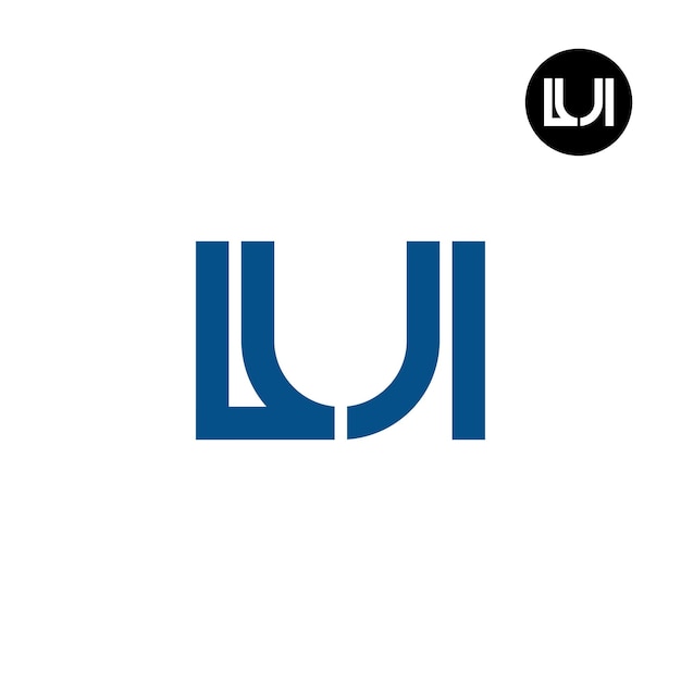 Brief Lui Monogram Logo Ontwerp