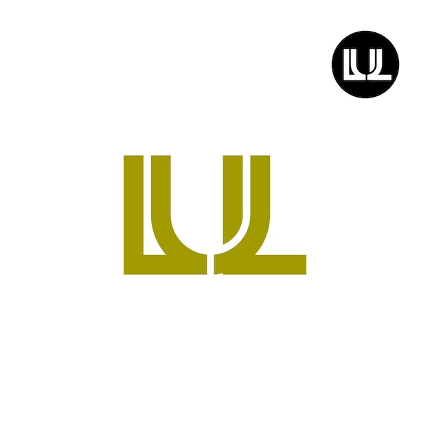 Vector brief lul monogram logo ontwerp