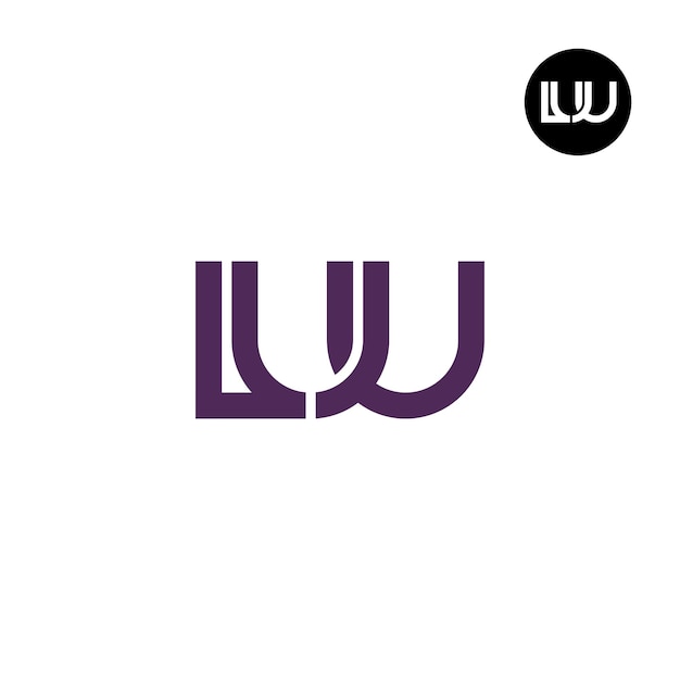 Vector brief luu monogram logo ontwerp