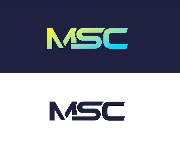 brief MSC bedrijfslogo vector