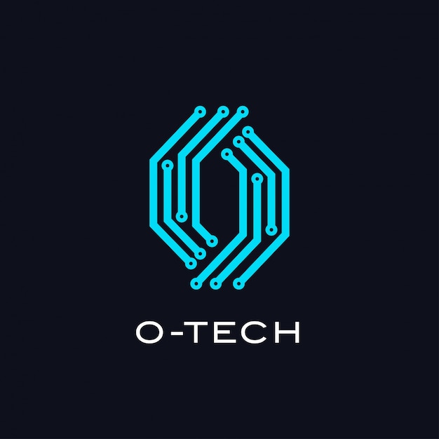 Brief O-technologie veilige logo sjabloon